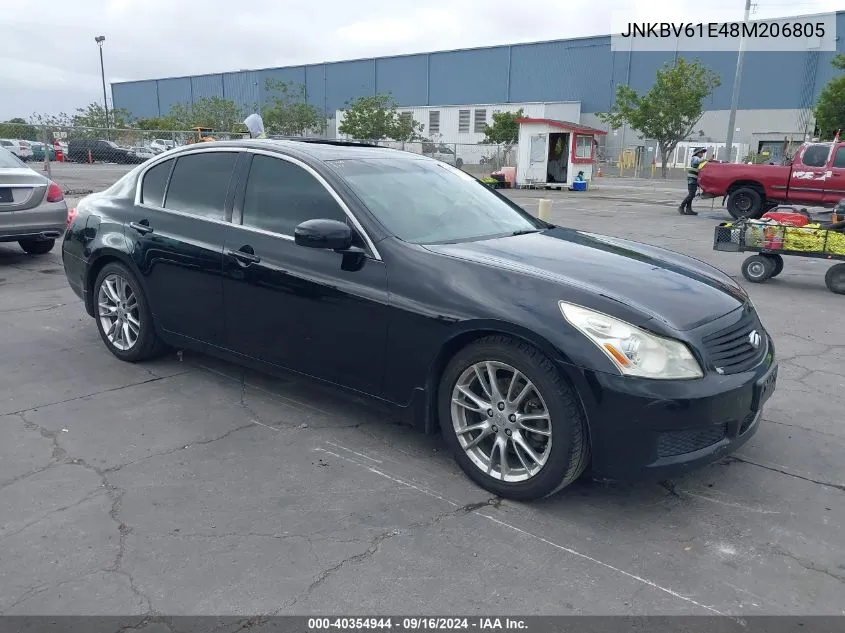 2008 Infiniti G35 VIN: JNKBV61E48M206805 Lot: 40354944