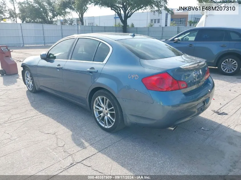 2008 Infiniti G35 VIN: JNKBV61E48M207310 Lot: 40357989