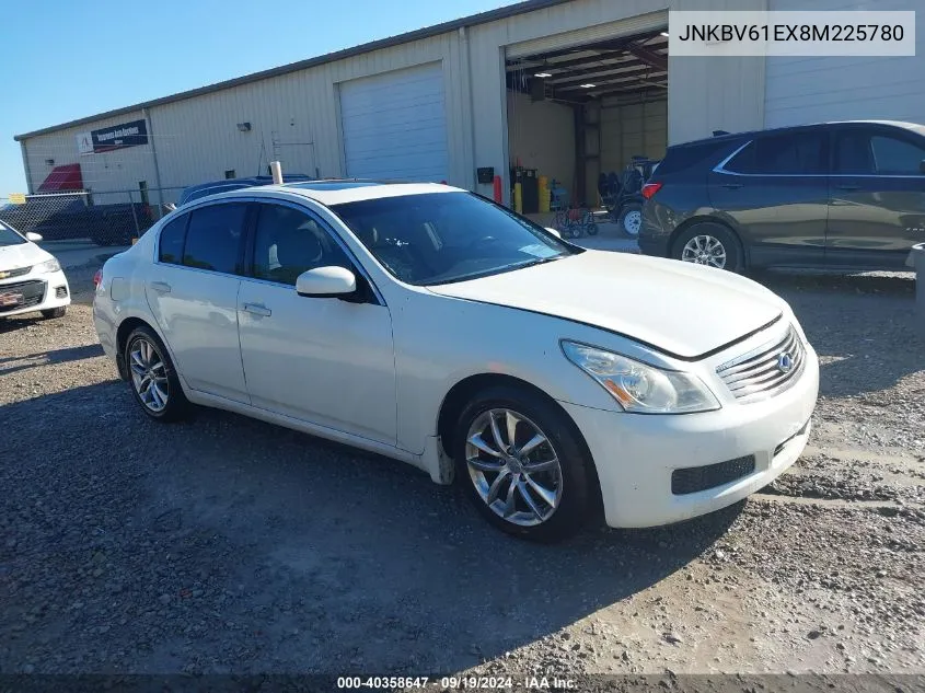 2008 Infiniti G35 Journey VIN: JNKBV61EX8M225780 Lot: 40358647