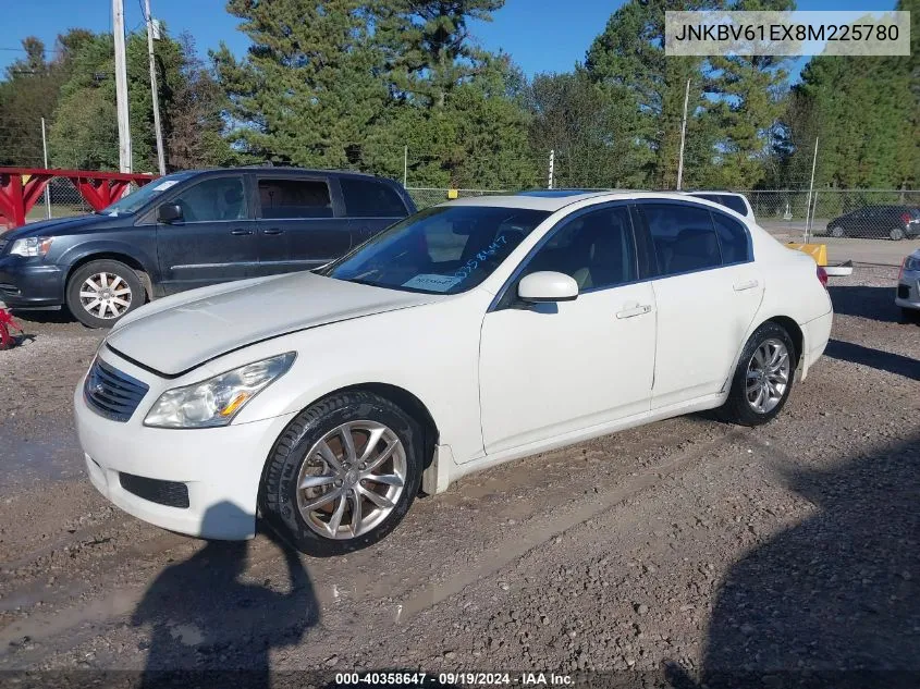 2008 Infiniti G35 Journey VIN: JNKBV61EX8M225780 Lot: 40358647