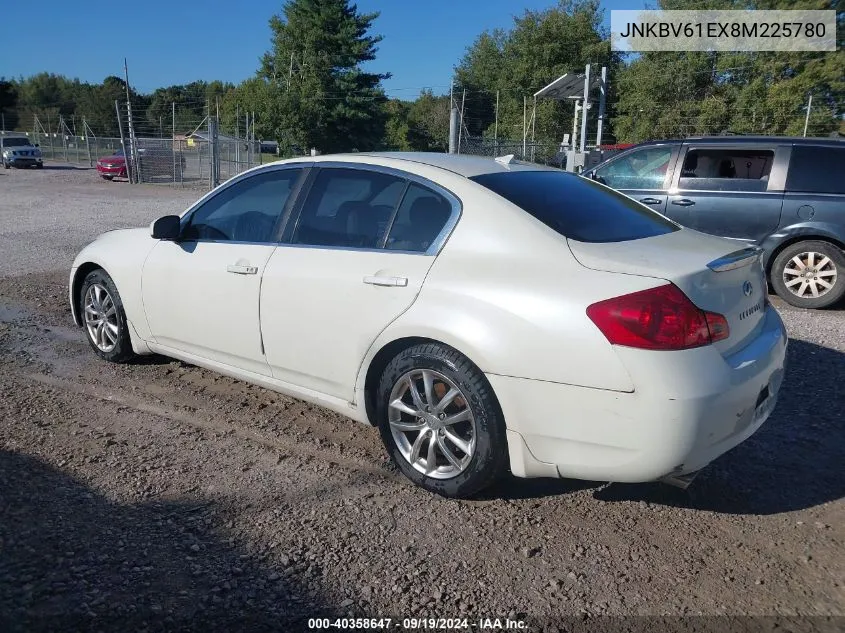 2008 Infiniti G35 Journey VIN: JNKBV61EX8M225780 Lot: 40358647