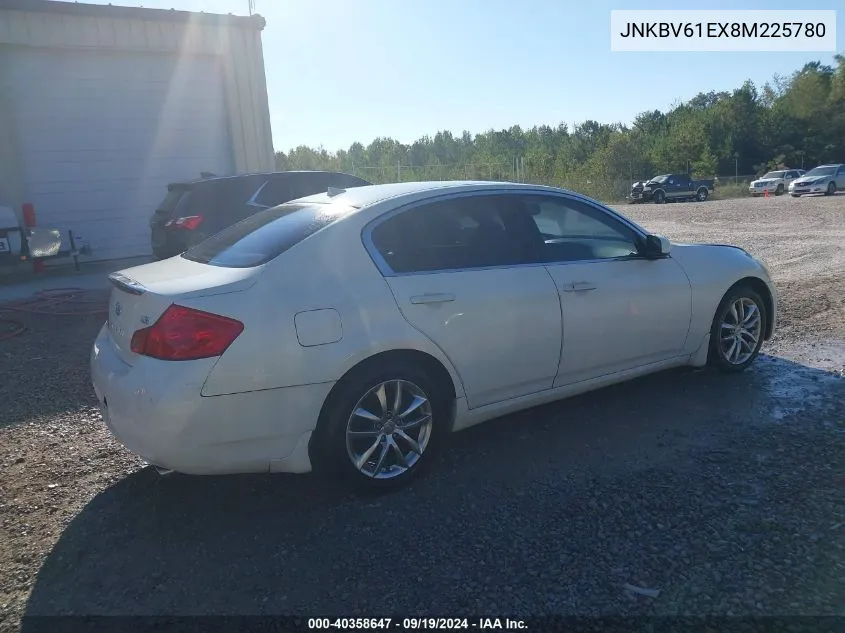 2008 Infiniti G35 Journey VIN: JNKBV61EX8M225780 Lot: 40358647