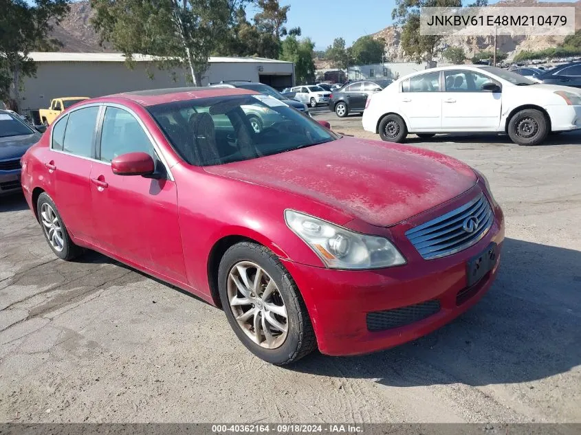 2008 Infiniti G35 Journey VIN: JNKBV61E48M210479 Lot: 40362164