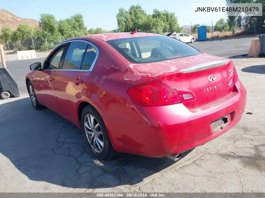 2008 Infiniti G35 Journey VIN: JNKBV61E48M210479 Lot: 40362164