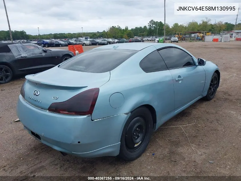 2008 Infiniti G37 Journey VIN: JNKCV64E58M130995 Lot: 40367255