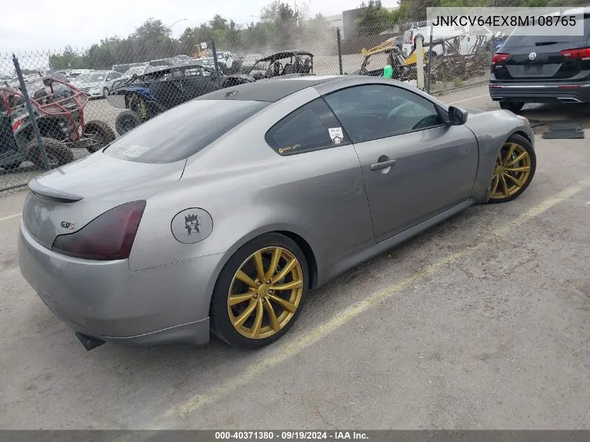 JNKCV64EX8M108765 2008 Infiniti G37 Sport