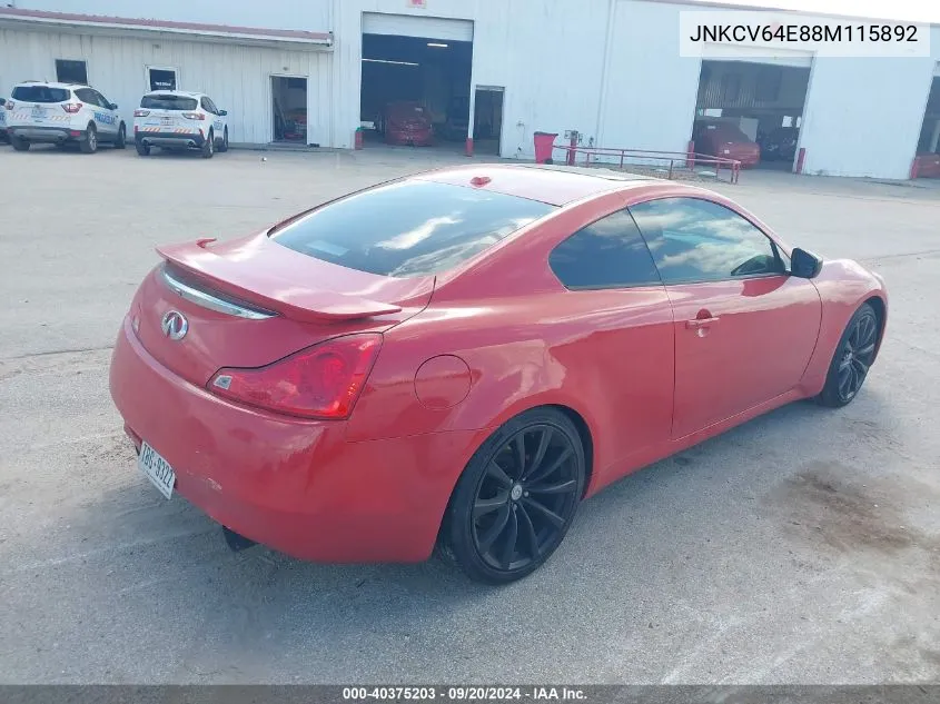 JNKCV64E88M115892 2008 Infiniti G37 Journey