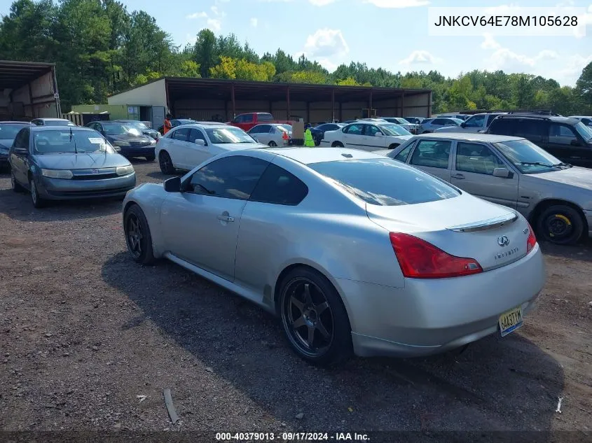 2008 Infiniti G37 Journey/Sport VIN: JNKCV64E78M105628 Lot: 40379013