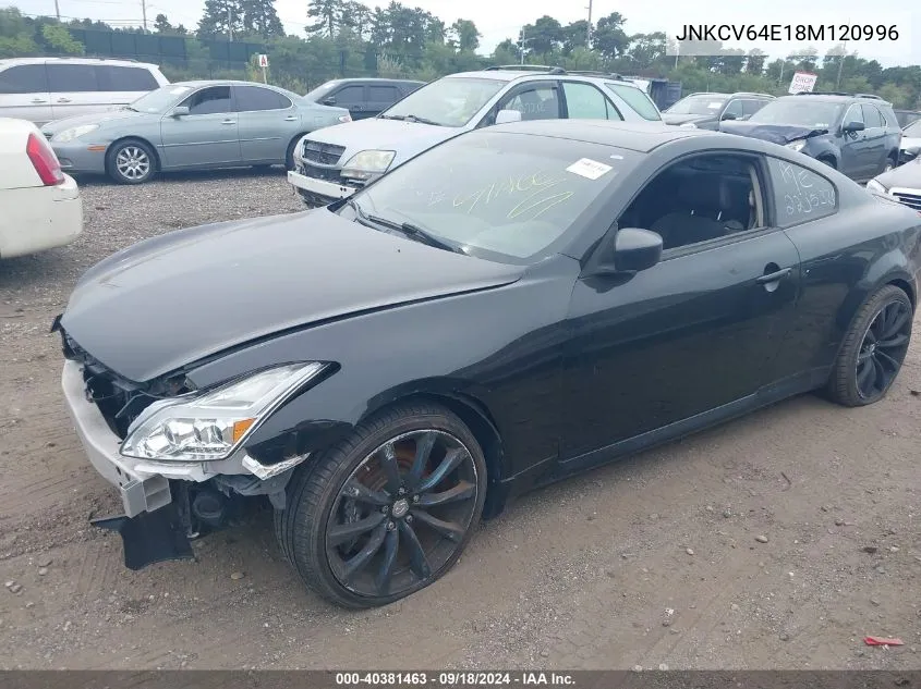 2008 Infiniti G37 Journey VIN: JNKCV64E18M120996 Lot: 40381463