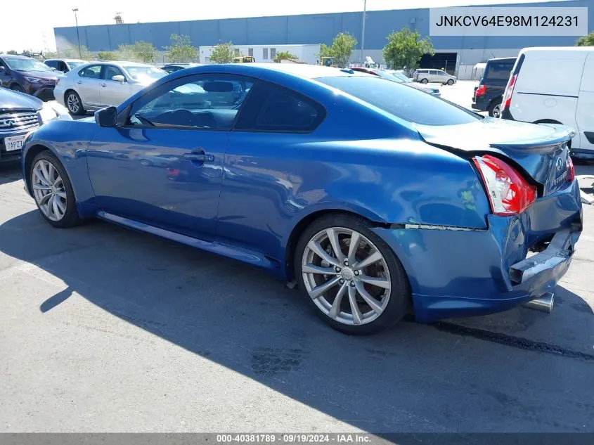 2008 Infiniti G37 Journey VIN: JNKCV64E98M124231 Lot: 40381789