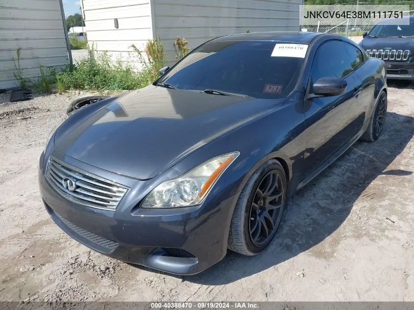 JNKCV64E38M111751 2008 Infiniti G37 Journey/Sport