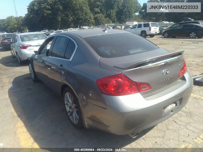 2008 Infiniti G35 VIN: JNKBV61E48M220333 Lot: 40398964