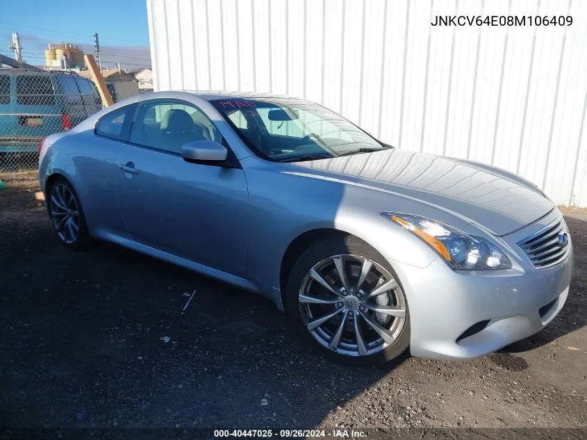 2008 Infiniti G37 Journey VIN: JNKCV64E08M106409 Lot: 40447025