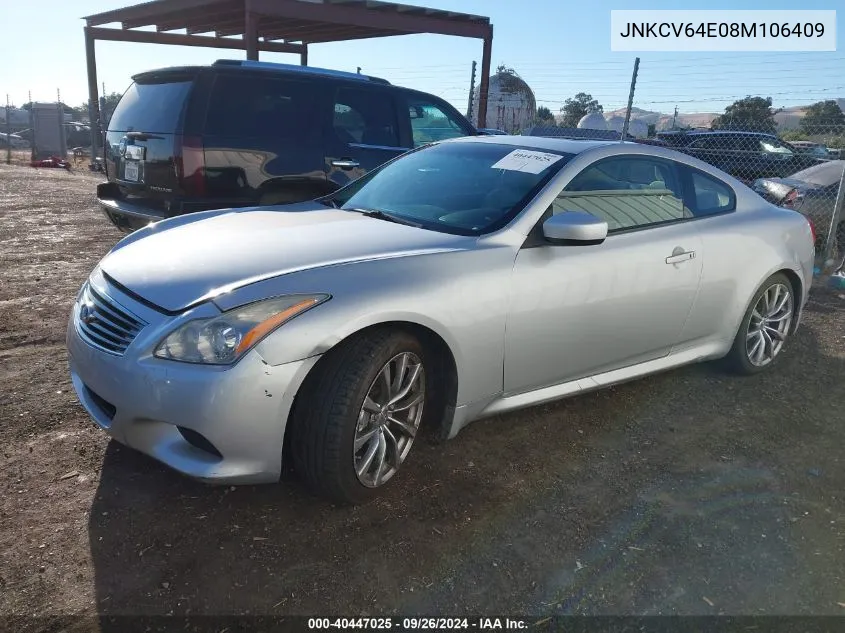 2008 Infiniti G37 Journey VIN: JNKCV64E08M106409 Lot: 40447025