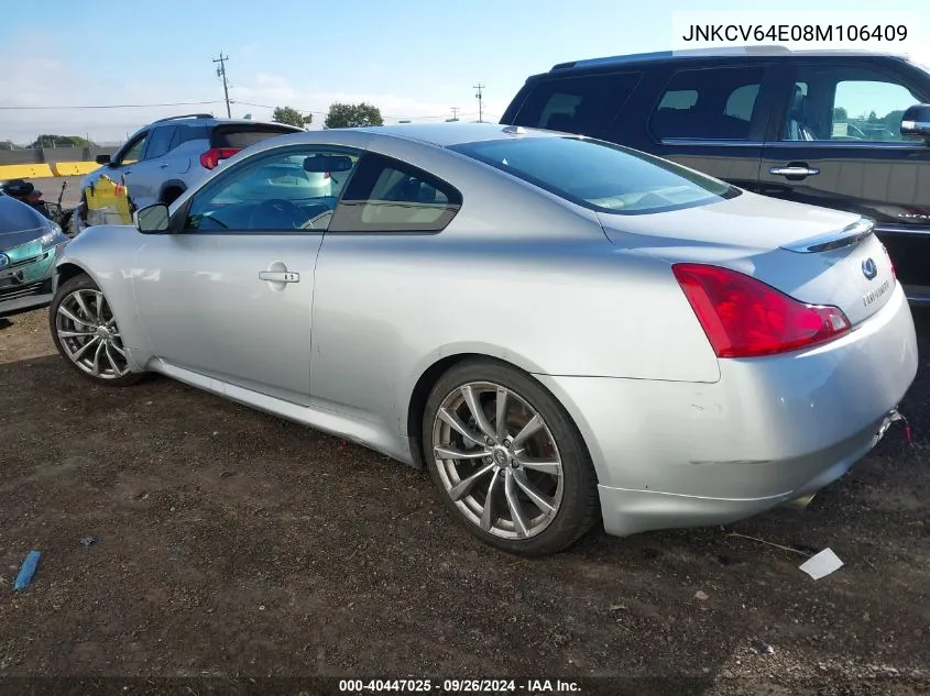 2008 Infiniti G37 Journey VIN: JNKCV64E08M106409 Lot: 40447025