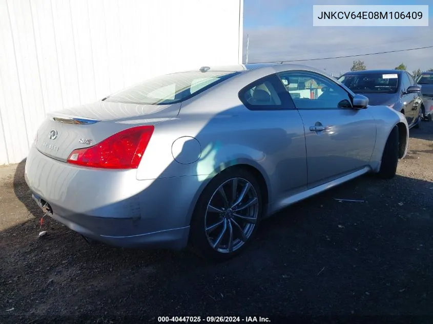 2008 Infiniti G37 Journey VIN: JNKCV64E08M106409 Lot: 40447025