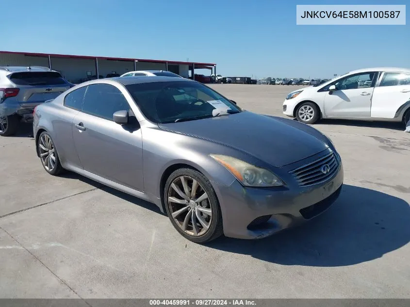 2008 Infiniti G37 Journey VIN: JNKCV64E58M100587 Lot: 40459991