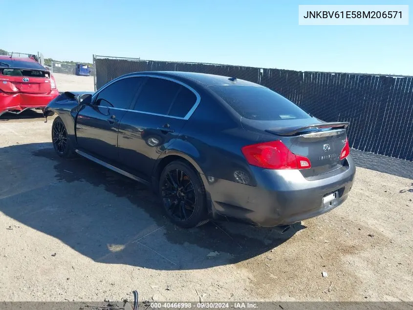 2008 Infiniti G35 VIN: JNKBV61E58M206571 Lot: 40466998