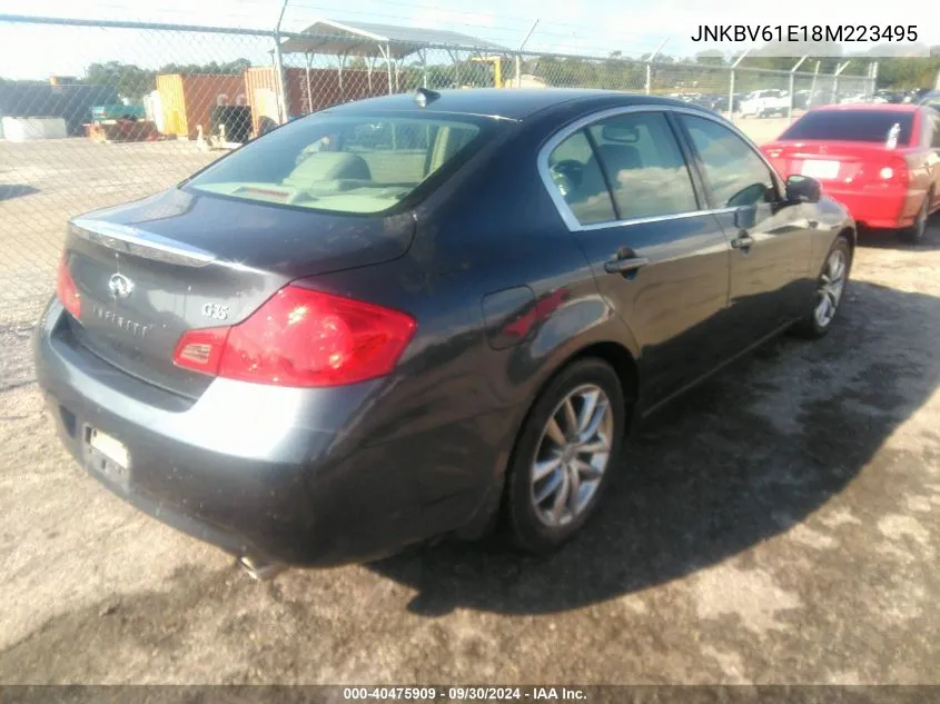 2008 Infiniti G35 VIN: JNKBV61E18M223495 Lot: 40475909