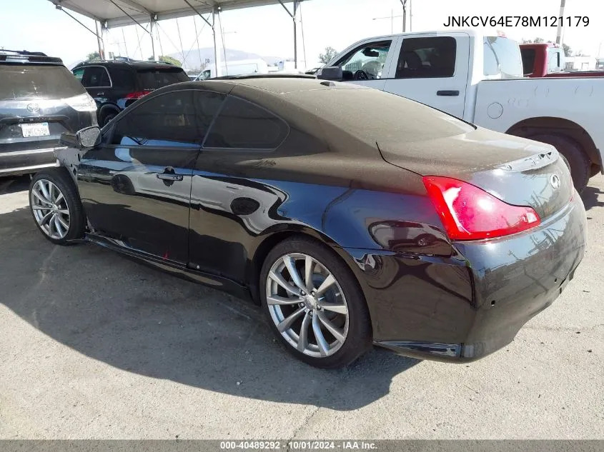 2008 Infiniti G37 Journey VIN: JNKCV64E78M121179 Lot: 40489292