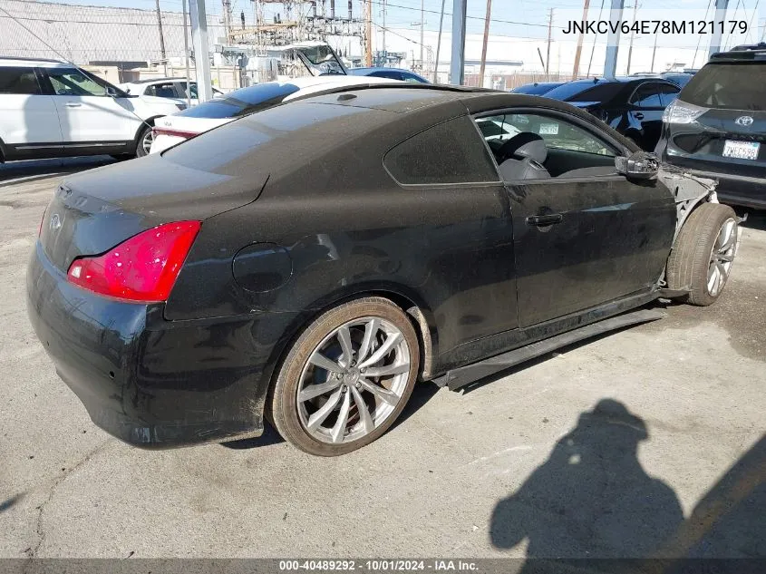 2008 Infiniti G37 Journey VIN: JNKCV64E78M121179 Lot: 40489292