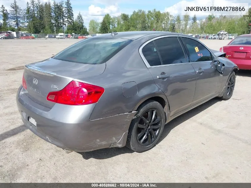 JNKBV61F98M278866 2008 Infiniti G35X