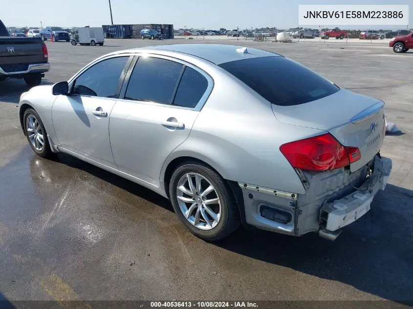 2008 Infiniti G35 Journey VIN: JNKBV61E58M223886 Lot: 40536413