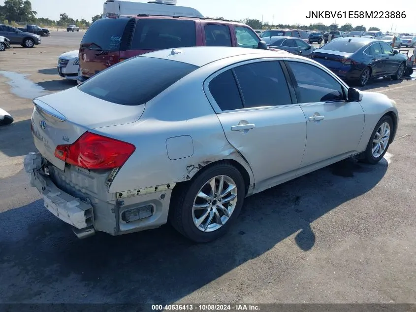 2008 Infiniti G35 Journey VIN: JNKBV61E58M223886 Lot: 40536413