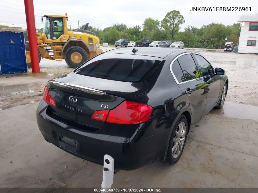 2008 Infiniti G35 Journey VIN: JNKBV61E88M226961 Lot: 40548739