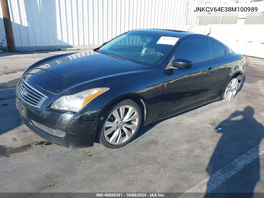 2008 Infiniti G37 Journey VIN: JNKCV64E38M100989 Lot: 40559381