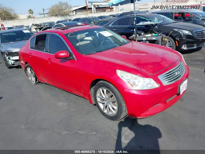 2008 Infiniti G35 Journey VIN: JNKBV61E78M223937 Lot: 40565275