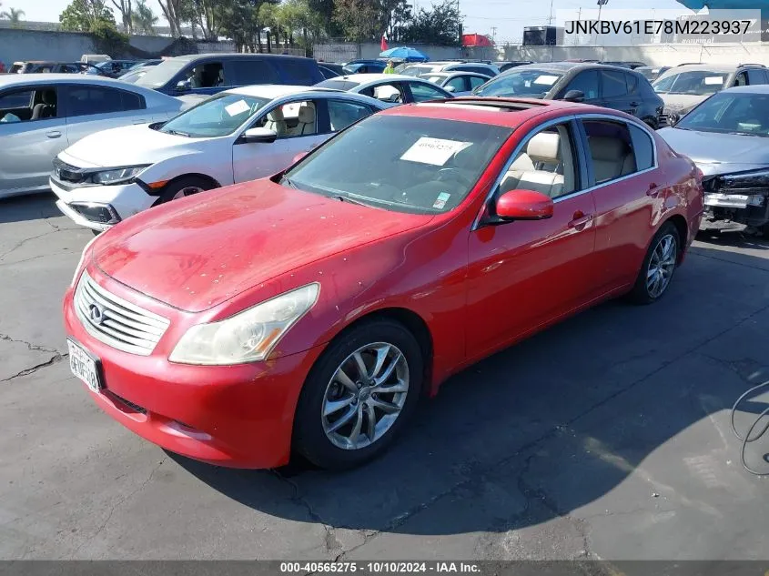 2008 Infiniti G35 Journey VIN: JNKBV61E78M223937 Lot: 40565275