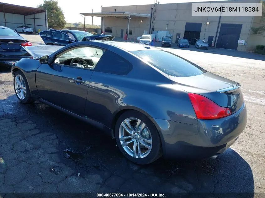 2008 Infiniti G37 Journey VIN: JNKCV64E18M118584 Lot: 40577694