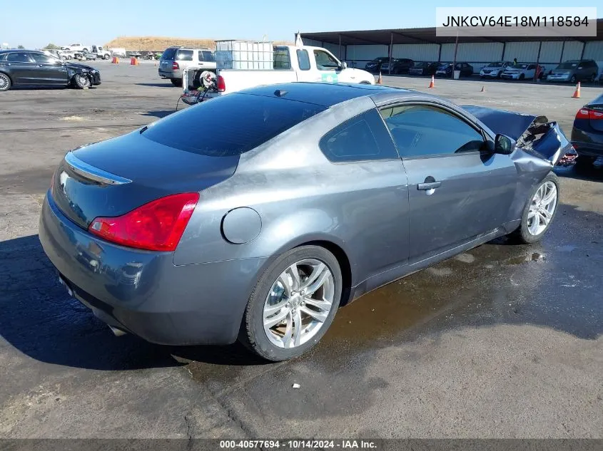 2008 Infiniti G37 Journey VIN: JNKCV64E18M118584 Lot: 40577694