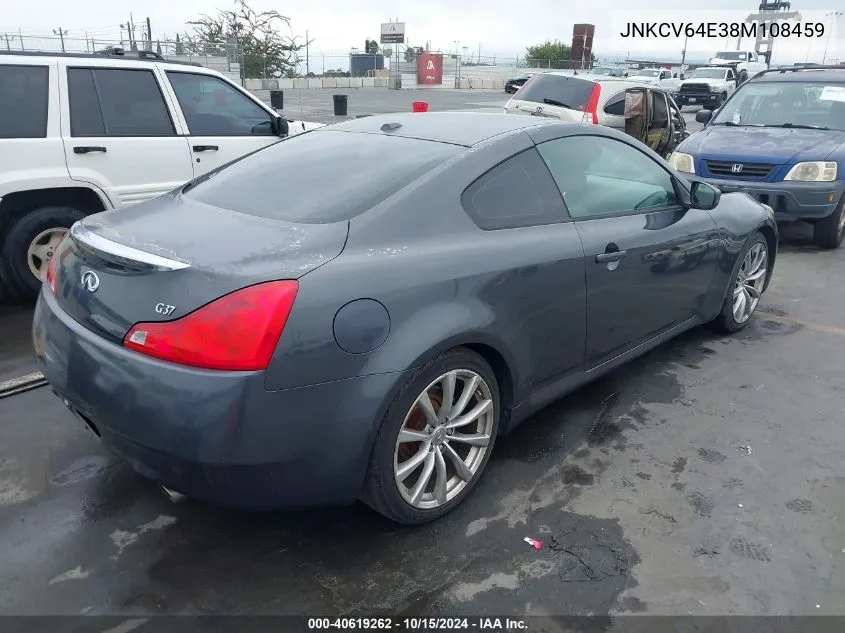 2008 Infiniti G37 Journey VIN: JNKCV64E38M108459 Lot: 40619262