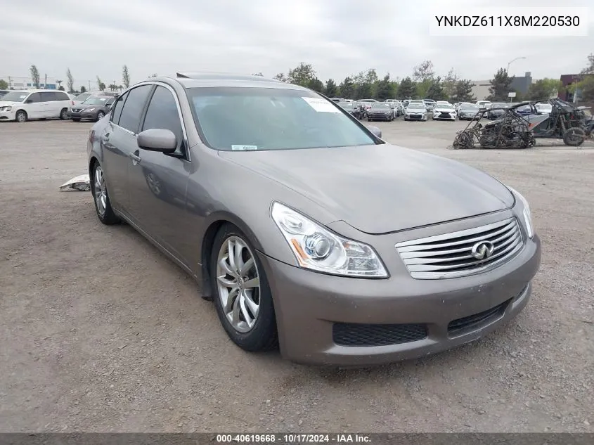 YNKDZ611X8M220530 2008 Infiniti G35 Journey