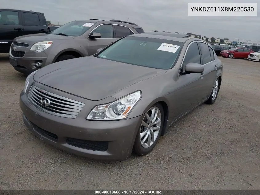 YNKDZ611X8M220530 2008 Infiniti G35 Journey