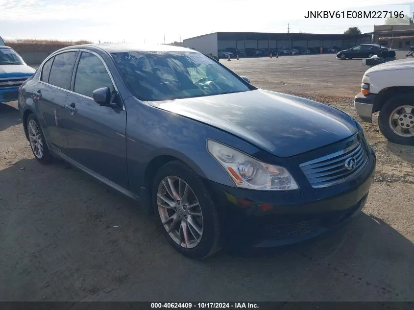 2008 Infiniti G35 Journey VIN: JNKBV61E08M227196 Lot: 40624409