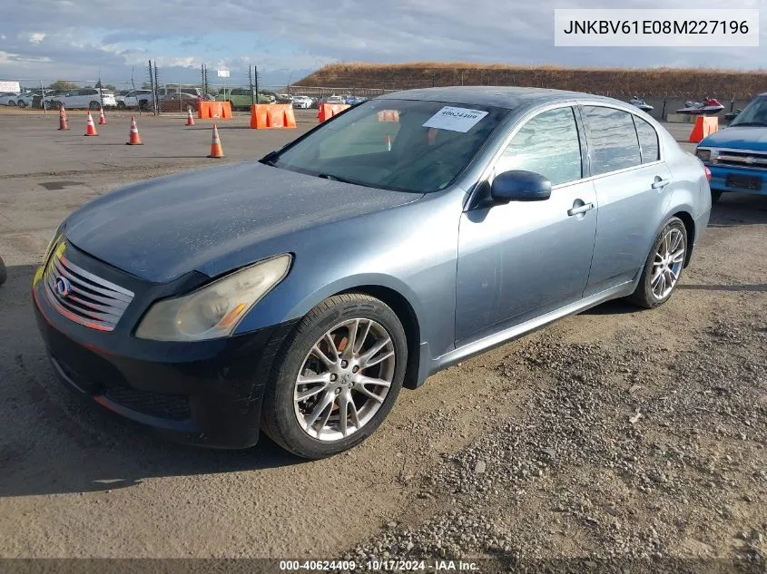 2008 Infiniti G35 Journey VIN: JNKBV61E08M227196 Lot: 40624409