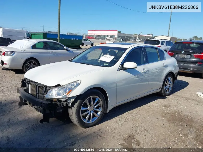 2008 Infiniti G35 Journey VIN: JNKBV61E38M226866 Lot: 40642556