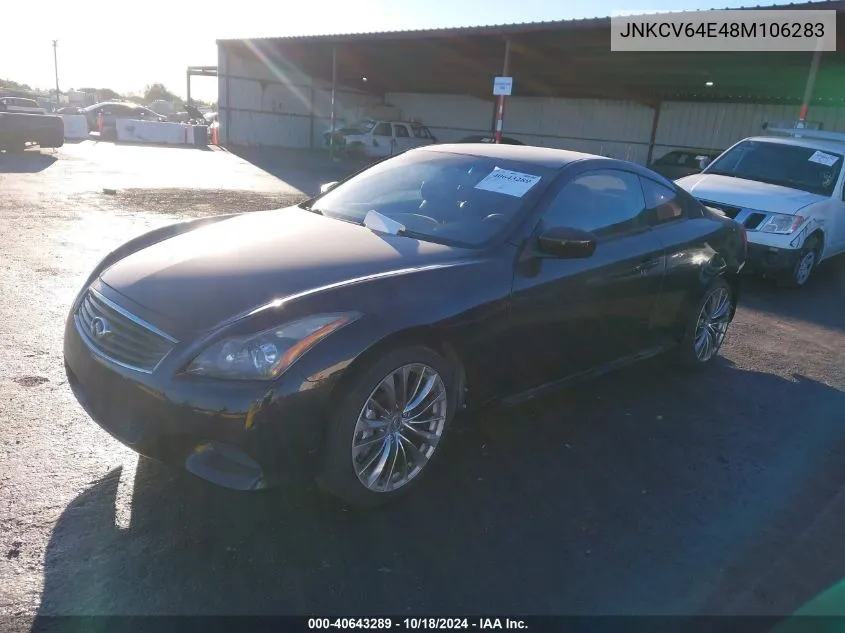 2008 Infiniti G37 Sport VIN: JNKCV64E48M106283 Lot: 40643289