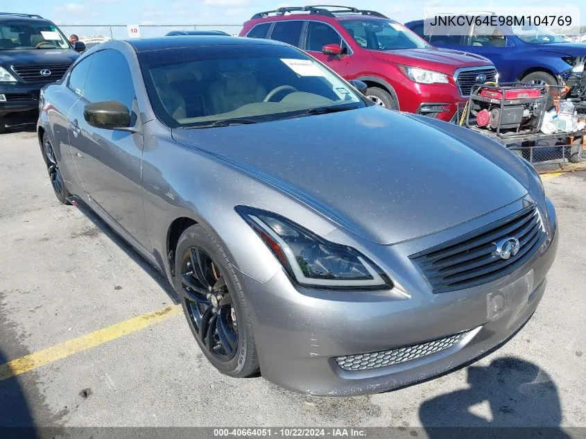 2008 Infiniti G37 Journey VIN: JNKCV64E98M104769 Lot: 40664051