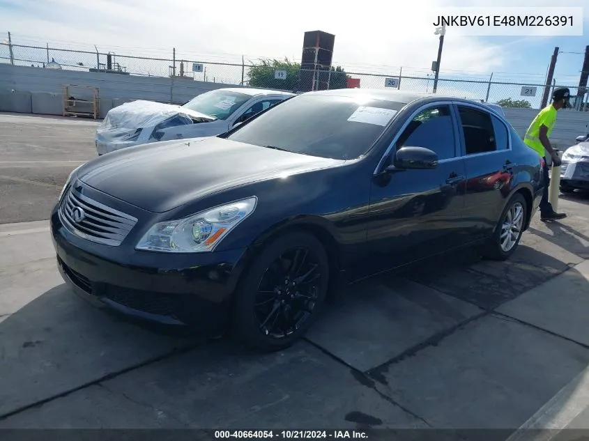 2008 Infiniti G35 Journey VIN: JNKBV61E48M226391 Lot: 40664054