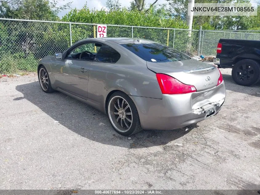 2008 Infiniti G37 Journey VIN: JNKCV64E28M108565 Lot: 40677694