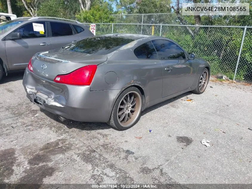 2008 Infiniti G37 Journey VIN: JNKCV64E28M108565 Lot: 40677694