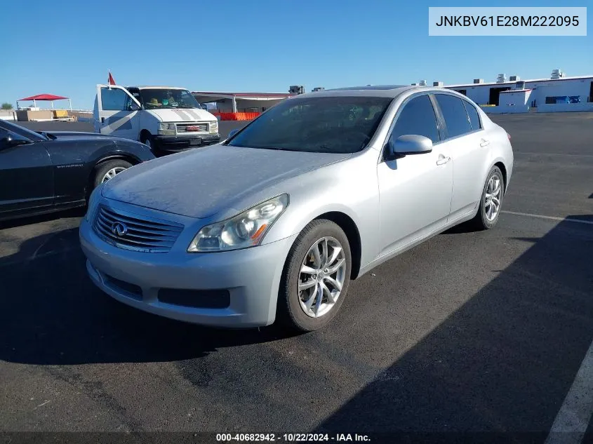 2008 Infiniti G35 Journey VIN: JNKBV61E28M222095 Lot: 40682942