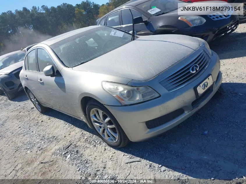 2008 Infiniti G35X VIN: JNKBV61F18M279154 Lot: 40690636