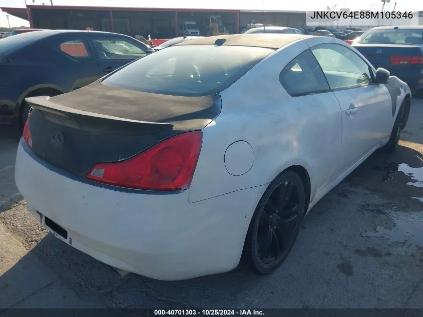 2008 Infiniti G37 Journey VIN: JNKCV64E88M105346 Lot: 40701303