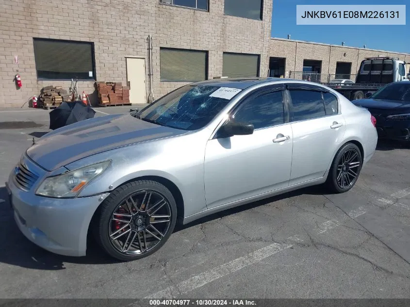 2008 Infiniti G35 Journey VIN: JNKBV61E08M226131 Lot: 40704977