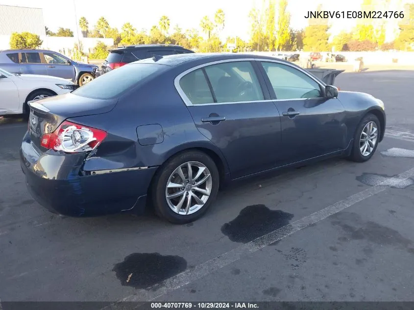 2008 Infiniti G35 Journey VIN: JNKBV61E08M224766 Lot: 40707769